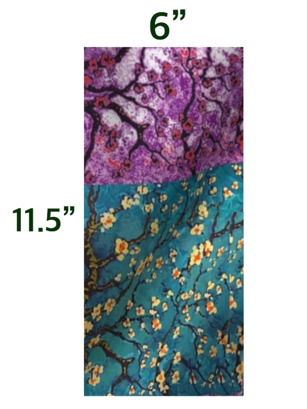 Van Gogh - Almond Blossoms- Pink & Blue Cotton Fabric - Remnant